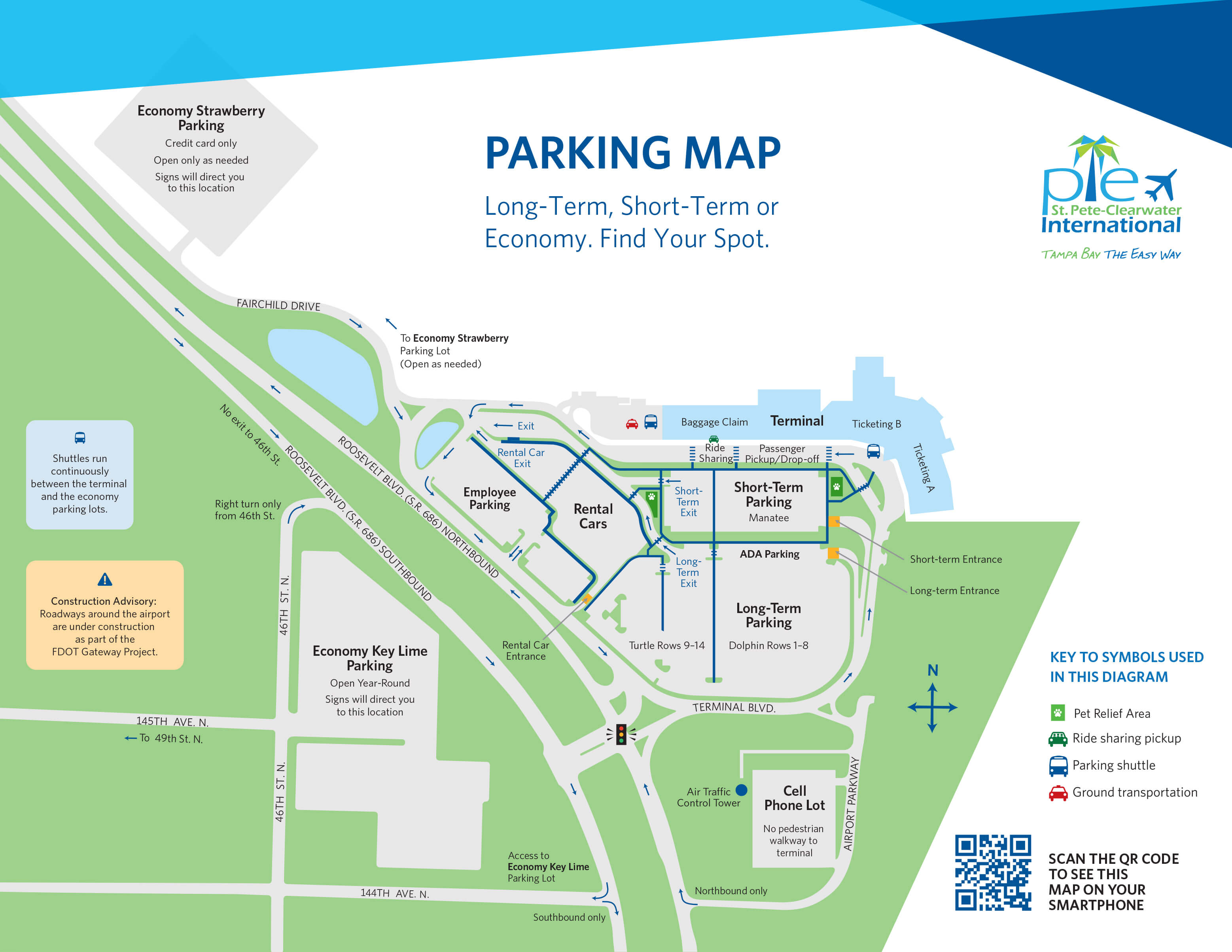 PIE Airport Parking Map