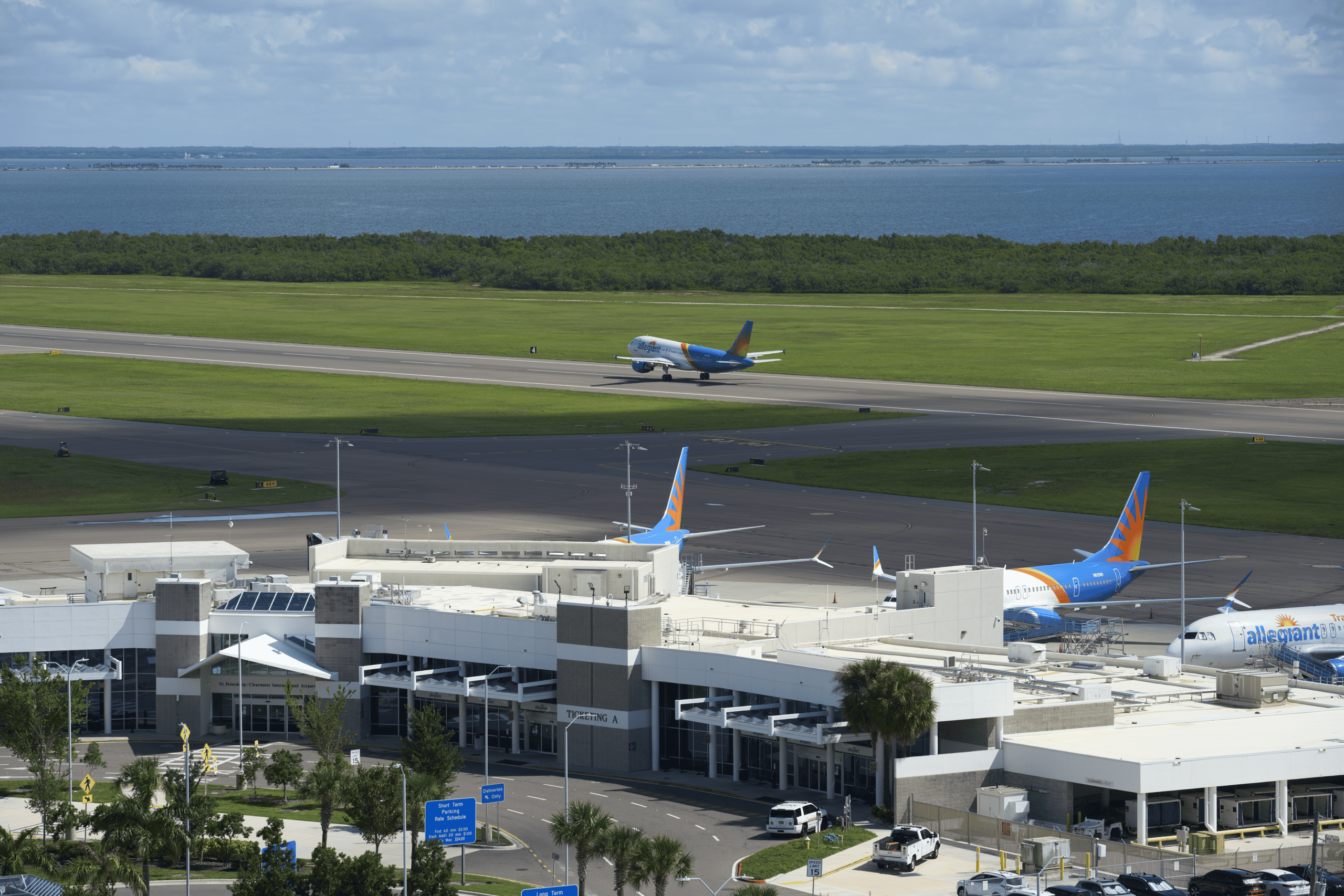 airport terminal and airfield